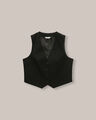 Chaleco Corto Botones,NEGRO